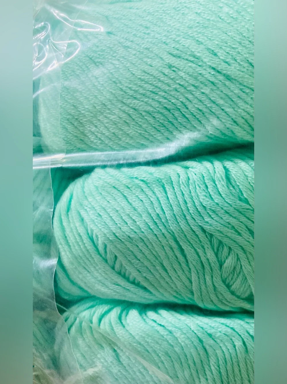 NWT 6 Mengchu 100% Organic Cotton Yarn Color Cyan Bright Aqua ~48g ea 10oz total